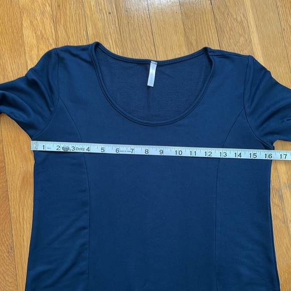 PinkBlush Solid Navy Blue Maternity Maxi Dress Size Small Long Sleeve - Picture 6 of 11